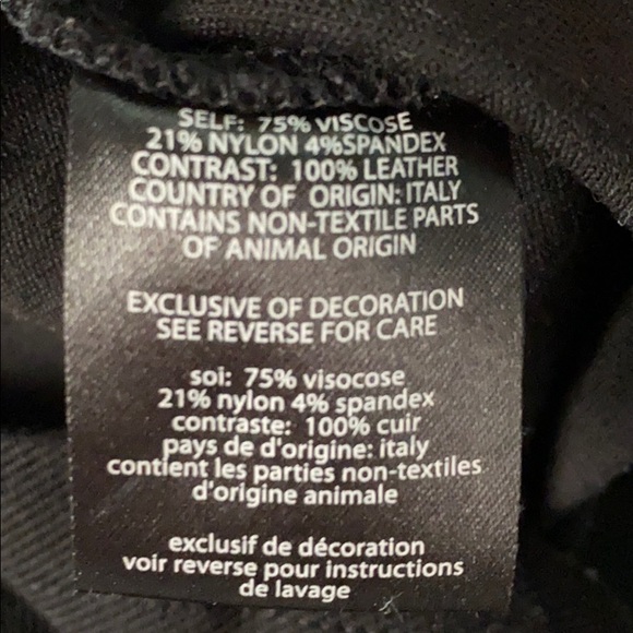 PJK black & leather color block mini dress - Picture 5 of 5